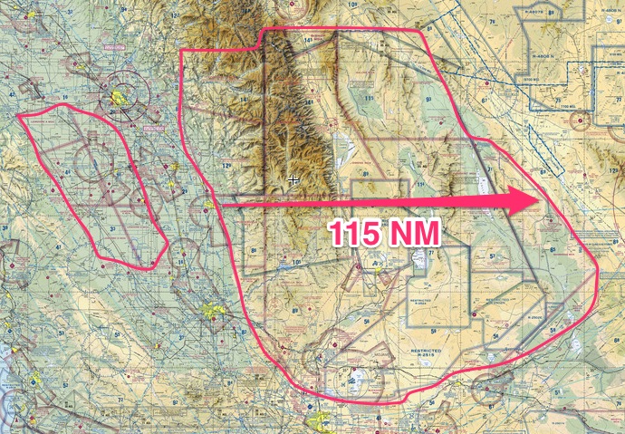 Military Operations Area in California