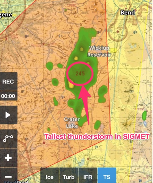 Highest thunderstorm peak