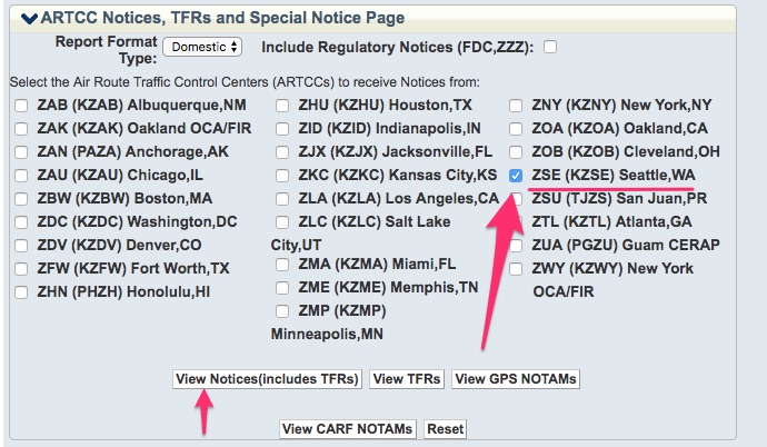 How to get ARTCC NOTAMs