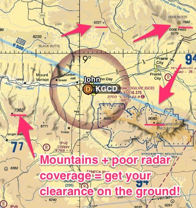 How to pick up an IFR clearance in the air at an uncontrolled airport