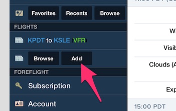 How to open a VFR flight plan through Foreflight