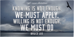 Knowing is not enough quote from Bruce Lee