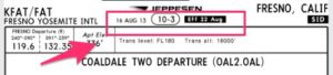 Jeppesen SID top of chart