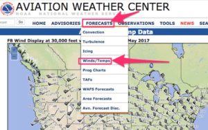 How to find winds aloft